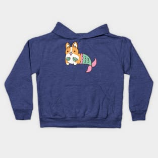 corgi mermaid Kids Hoodie